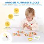 ⁦TOOKY TOY 4-in-1 Montessori Alphabet Learning Set – BCTJ688 مجموعة الحروف الأبجدية التعليمية 4 في 1⁩ - الصورة ⁦2⁩