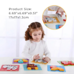 ⁦TOOKY TOY 6-in-1 Mini Animal Puzzle TL636 لعبة البازل الخشبية 6 في 1 – حيوانات صغيرة⁩ - الصورة ⁦2⁩
