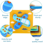 ⁦TOOKY TOY 6-in-1 Wooden Puzzle – Vehicle – TL635 لعبة البازل الخشبية 6 في 1 – وسائل النقل⁩ - الصورة ⁦3⁩