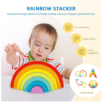 ⁦TOOKY TOY Colour Play Box – BCTJ689 صندوق الألوان التعليمي الخشبي 50 قطعة⁩ - الصورة ⁦5⁩