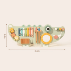 ⁦TOOKY TOY Crocodile Activity Wall – TP552 لوحة الأنشطة الخشبية على شكل تمساح⁩ - الصورة ⁦3⁩