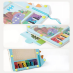 ⁦TOOKY TOY Dinosaur Magnetic Bead Drawing Board – HP100 لوحة الرسم المغناطيسية بالخرز الديناصورات⁩ - الصورة ⁦3⁩