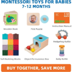 ⁦TOOKY TOY Educational Wooden Box – 7–12 Months – TK751 صندوق الألعاب التعليمية الخشبية للرضع 7–12 شهرًا⁩ - الصورة ⁦2⁩