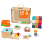 TOOKY TOY Educational Wooden Box – 7–12 Months – TK751 صندوق الألعاب التعليمية الخشبية للرضع 7–12 شهرًا