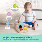⁦TOOKY TOY Educational Wooden Box – 7–12 Months – TK751 صندوق الألعاب التعليمية الخشبية للرضع 7–12 شهرًا⁩ - الصورة ⁦7⁩