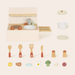 ⁦TOOKY TOY Educational Wooden Kitchen Set – 21 Pcs TJ754توكي توي – مجموعة مطبخ أطفال خشبية تعليمية – 21 قطعة⁩ - الصورة ⁦3⁩