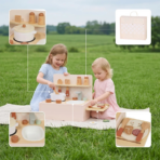⁦TOOKY TOY Educational Wooden Kitchen Set – 21 Pcs TJ754توكي توي – مجموعة مطبخ أطفال خشبية تعليمية – 21 قطعة⁩ - الصورة ⁦5⁩