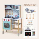 ⁦TOOKY TOY Kitchen Set – TH870 توكي توي – مجموعة مطبخ الأطفال الخشبي⁩ - الصورة ⁦2⁩