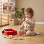⁦TOOKY TOY Little Firefighter Play Set – TK317N مجموعة رجل الإطفاء الخشبية للعب التخيلي⁩ - الصورة ⁦3⁩