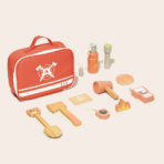 ⁦TOOKY TOY Little Firefighter Play Set – TK317N مجموعة رجل الإطفاء الخشبية للعب التخيلي⁩ - الصورة ⁦2⁩