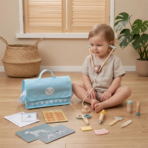 ⁦TOOKY TOY Little Pet Vet Play Set – TK319N مجموعة الطبيب البيطري الخشبية للحيوانات الأليفة⁩ - الصورة ⁦5⁩