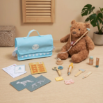 ⁦TOOKY TOY Little Pet Vet Play Set – TK319N مجموعة الطبيب البيطري الخشبية للحيوانات الأليفة⁩ - الصورة ⁦2⁩