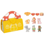 ⁦TOOKY TOY Little Red Riding Hood Story Box Play Set – TP519 صندوق قصة ذات الرداء الأحمر الخشبي⁩ - الصورة ⁦2⁩