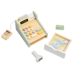 ⁦TOOKY TOY Little Shop Play Cash Register – TP543 كاشير المتجر الصغير الخشبي⁩ - الصورة ⁦5⁩