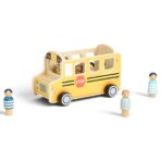 TOOKY TOY Montessori Educational Wooden School Bus Set – TP562 حافلة مدرسية خشبية تعليمية