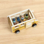 ⁦TOOKY TOY Montessori Educational Wooden School Bus Set – TP562 حافلة مدرسية خشبية تعليمية⁩ - الصورة ⁦3⁩