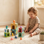 ⁦TOOKY TOY Nesting Boxes – Dinosaur – TF192 مكعبات التداخل والتكديس الديناصورات الخشبية⁩ - الصورة ⁦2⁩