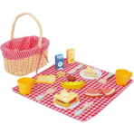 TOOKY TOY Picnic Basket TK454 – سلة النزهة الخشبية مع الطعام