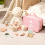 ⁦TOOKY TOY Pink Make-Up Play Set – TL993N مجموعة المكياج الوردية الخشبية للعب التخيلي⁩ - الصورة ⁦3⁩