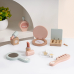 ⁦TOOKY TOY Pink Make-Up Play Set – TL993N مجموعة المكياج الوردية الخشبية للعب التخيلي⁩ - الصورة ⁦2⁩