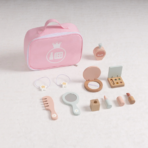 ⁦TOOKY TOY Pink Make-Up Play Set – TL993N مجموعة المكياج الوردية الخشبية للعب التخيلي⁩ - الصورة ⁦4⁩