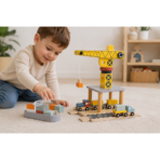 ⁦TOOKY TOY Port Crane Cargo Set – TJ192A مجموعة رافعة الميناء للشحن من توكي توي⁩ - الصورة ⁦3⁩