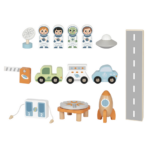 ⁦TOOKY TOY Space Station Playset – TJ903 محطة الفضاء الخشبية التعليمية مع 14 شخصية⁩ - الصورة ⁦4⁩