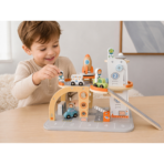 ⁦TOOKY TOY Space Station Playset – TJ903 محطة الفضاء الخشبية التعليمية مع 14 شخصية⁩ - الصورة ⁦5⁩