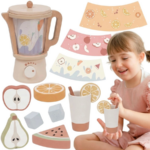 TOOKY TOY Wooden Blender Set TP545 – خلاط الأطفال الخشبي مع الإكسسوارات