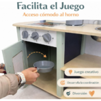 ⁦TOOKY TOY Wooden Children's Kitchen – TJ250 توكي توي – مطبخ أطفال خشبي للعب التخيلي⁩ - الصورة ⁦7⁩