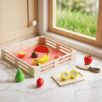 ⁦TOOKY TOY Wooden Cutting Fruits Set TKI014 – طقم تقطيع الفواكه الخشبي من توكي توي⁩ - الصورة ⁦4⁩