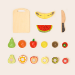 ⁦TOOKY TOY Wooden Cutting Fruits Set TKI014 – طقم تقطيع الفواكه الخشبي من توكي توي⁩ - الصورة ⁦3⁩
