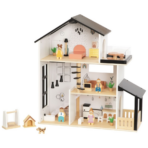 ⁦TOOKY TOY Wooden Dollhouse – 25 Pcs TP549 توكي توي – بيت دمى خشبي – 25 قطعة⁩ - الصورة ⁦2⁩