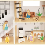 ⁦TOOKY TOY Wooden Dollhouse – 25 Pcs TP549 توكي توي – بيت دمى خشبي – 25 قطعة⁩ - الصورة ⁦3⁩