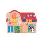 TOOKY TOY Wooden Farm Busy Board – TH642 لوحة أنشطة المزرعة الخشبية بالأقفال والمفاجآت