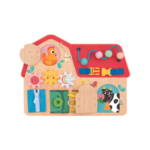TOOKY TOY Wooden Farm Busy Board – TH642 لوحة أنشطة المزرعة الخشبية بالأقفال والمفاجآت