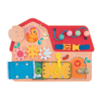 ⁦TOOKY TOY Wooden Farm Busy Board – TH642 لوحة أنشطة المزرعة الخشبية بالأقفال والمفاجآت⁩ - الصورة ⁦2⁩
