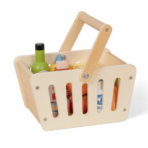 ⁦TOOKY TOY Wooden Grocery Basket Set TP565– مجموعة سلة التسوق الخشبية⁩ - الصورة ⁦3⁩
