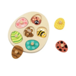 TOOKY TOY Wooden Insects Egg Matching Puzzle – 13 Pieces – HP144 لغز البيض الخشبي للحشرات – 13 قطعة