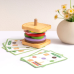 ⁦TOOKY TOY Wooden Making A Sandwich Set TK887 – طقم صنع الساندويتش الخشبي من توكي توي⁩ - الصورة ⁦2⁩