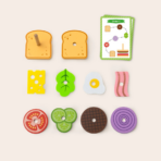 ⁦TOOKY TOY Wooden Making A Sandwich Set TK887 – طقم صنع الساندويتش الخشبي من توكي توي⁩ - الصورة ⁦3⁩