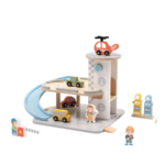 TOOKY TOY Wooden Multi-Storey Car Garage – TP532 مرآب سيارات خشبي متعدد الطوابق مع إكسسوارات