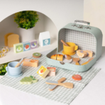 ⁦TOOKY TOY Wooden Picnic Basket Set TP523 – مجموعة سلة النزهة الخشبية⁩ - الصورة ⁦2⁩