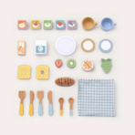 ⁦TOOKY TOY Wooden Picnic Basket Set TP523 – مجموعة سلة النزهة الخشبية⁩ - الصورة ⁦3⁩