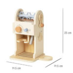 ⁦TOOKY TOY Wooden Pretend Play Coffee Machine Set – TP546 ماكينة القهوة الخشبية للعب التخيلي مع الإكسسوارات⁩ - الصورة ⁦4⁩