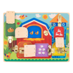 ⁦TOOKY TOY Wooden Stable with Locks – TK044 الإسطبل الخشبي التعليمي بالأقفال⁩ - الصورة ⁦3⁩