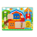 ⁦TOOKY TOY Wooden Stable with Locks – TK044 الإسطبل الخشبي التعليمي بالأقفال⁩ - الصورة ⁦2⁩
