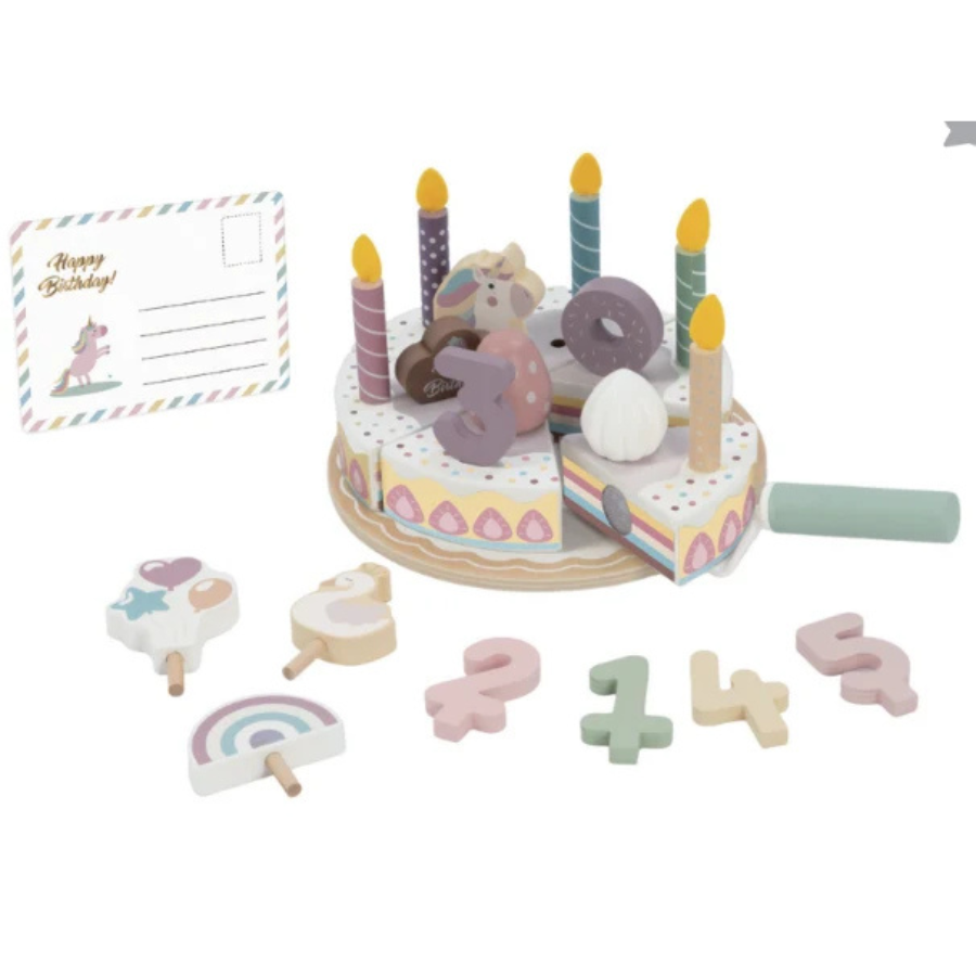 TOOKY TOY Wooden Strawberry Birthday Cake – TH544B كعكة عيد الميلاد الخشبية بالفراولة TOOKY TOY Wooden Strawberry Birthday Cake – TH544B كعكة عيد الميلاد الخشبية بالفراولة - الصورة 1
