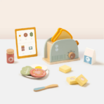 ⁦TOOKY TOY Wooden Toaster Set TJ272 – طقم محمصة الإفطار الخشبية من توكي توي⁩ - الصورة ⁦4⁩