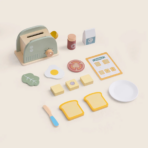 ⁦TOOKY TOY Wooden Toaster Set TJ272 – طقم محمصة الإفطار الخشبية من توكي توي⁩ - الصورة ⁦3⁩